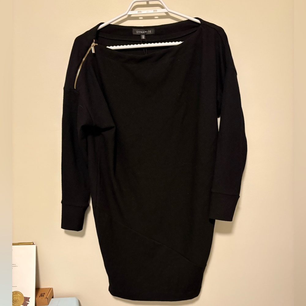 BNWT Dynamite Small Black Long Sleeve Dress